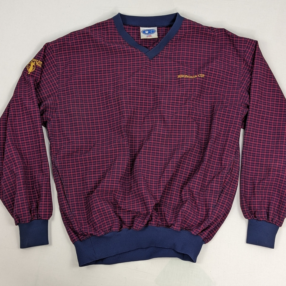 Magnolia Cup Robert Trent Jones Vneck Pullover Purple Size Medium Mens